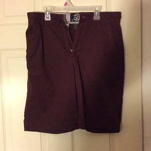 DIVISION 55 BURGUNDY SHORTS